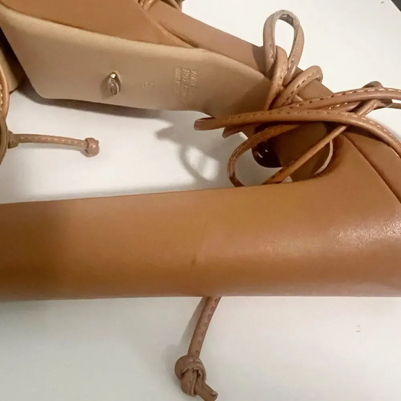 TONY BIANCO Jemma Sandal in Tan Como size 8.5 platform ankle tie - Picture 10 of 13
